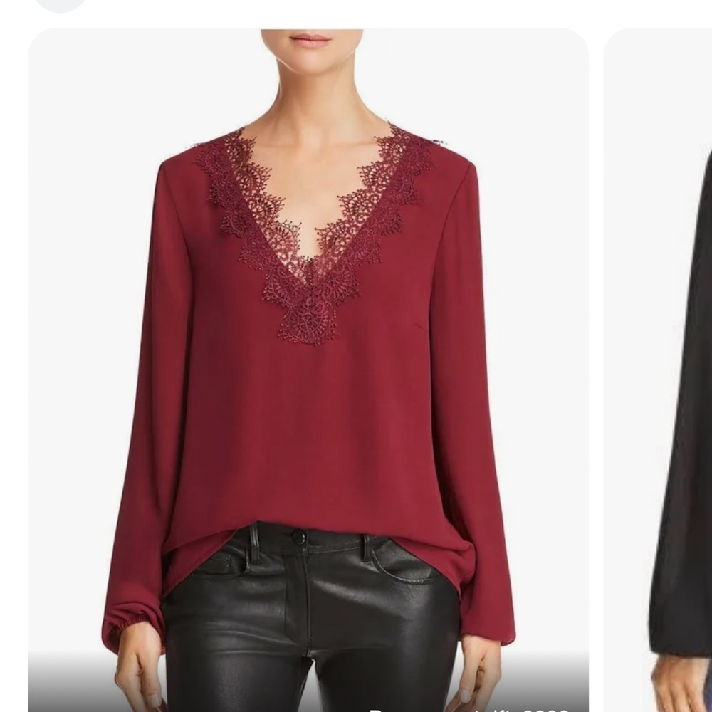 NWT Wayf XS Burgundy blouse